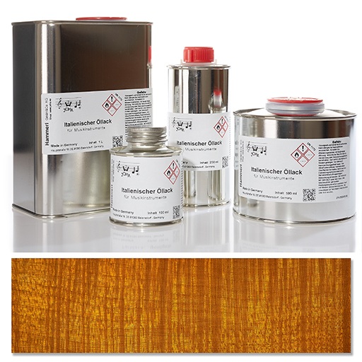 Hammerl Italian Oil Colour Varnish, Amber, 100ml