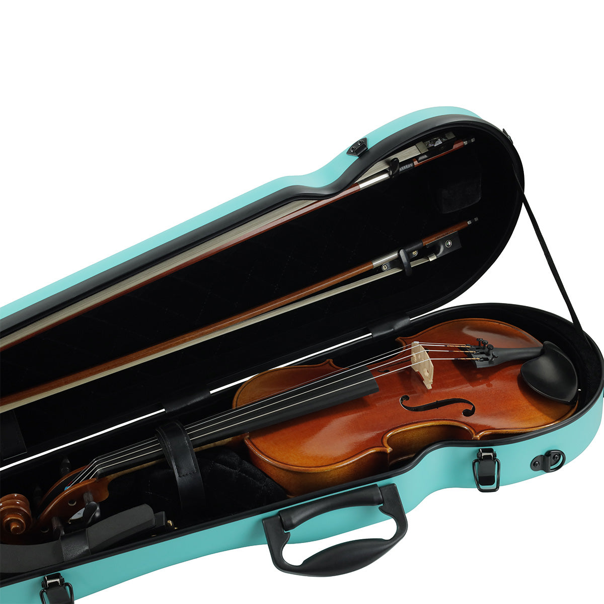 ART Shaped Violin Case 4/4-3/4 Turquoise Green