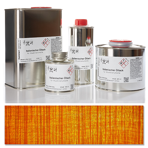 Hammerl Italian Oil Colour Varnish, Golden Yellow, 100ml