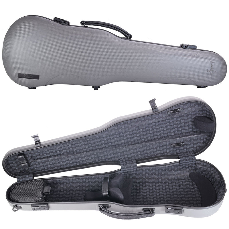 GEWA Luthier Shaped Violin Case Grey with Subway Handle