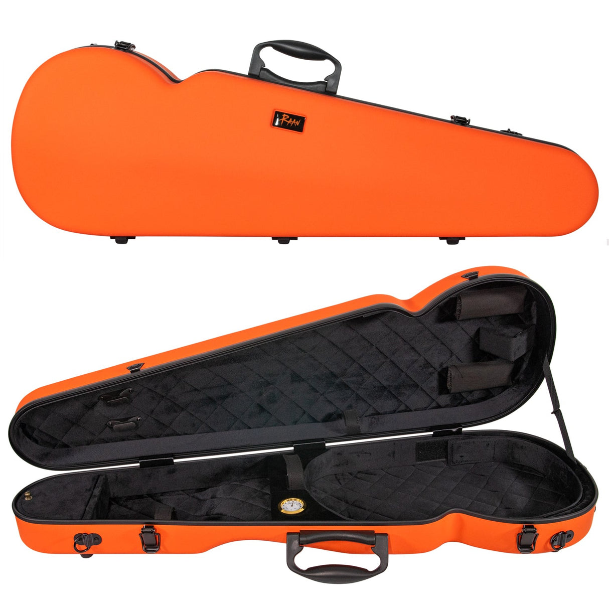 RAAN Shaped Violin Case Orange 1/2-1/4