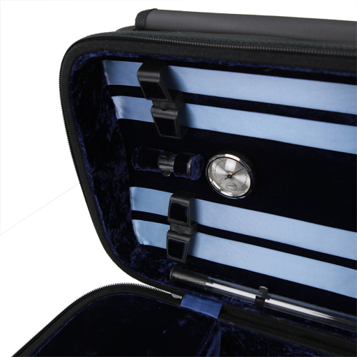 Violin Case - Gewa Liuteria Atlanta Oblong, Black/Blue, 4/4 - Special Order Only
