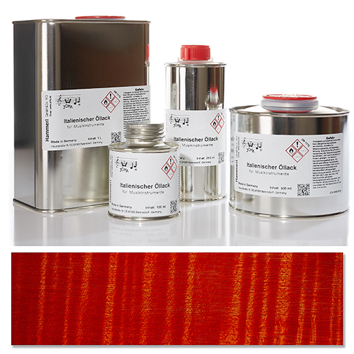 Hammerl Italian Oil Colour Varnish, Red, 100ml