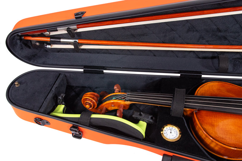 RAAN Shaped Violin Case Orange 1/2-1/4