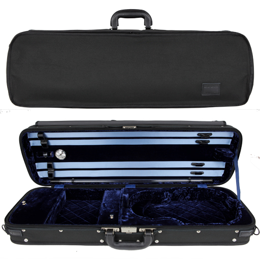 Violin Case - Gewa Liuteria Atlanta Oblong, Black/Blue, 4/4 - Special Order Only