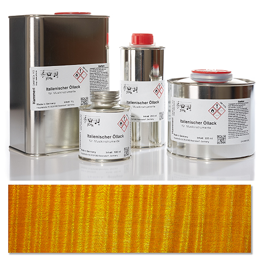 Hammerl Italian Oil Colour Varnish, Yellow, 50ml