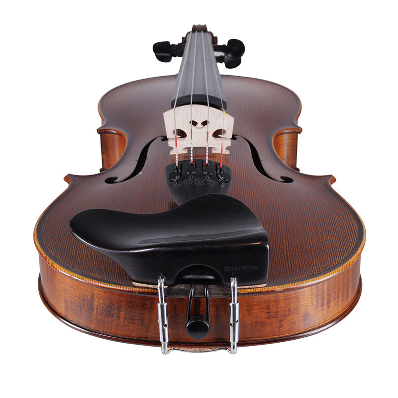 Violin Chinrest - Kreisler Berber Ebony Chrome Fittings
