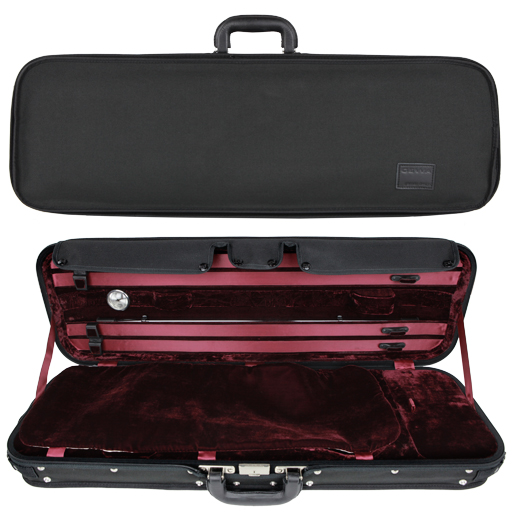 Violin Case - Gewa Liuteria Maestro Oblong, Black/Red, 4/4 - Special Order Only