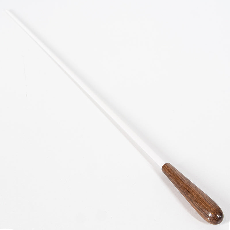 Conductors Baton - Takt 13" White Stick with Small Plain Laurel Handle