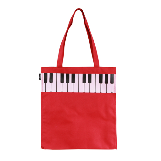 Music or Shopping Bag - Red with pink keyboard.