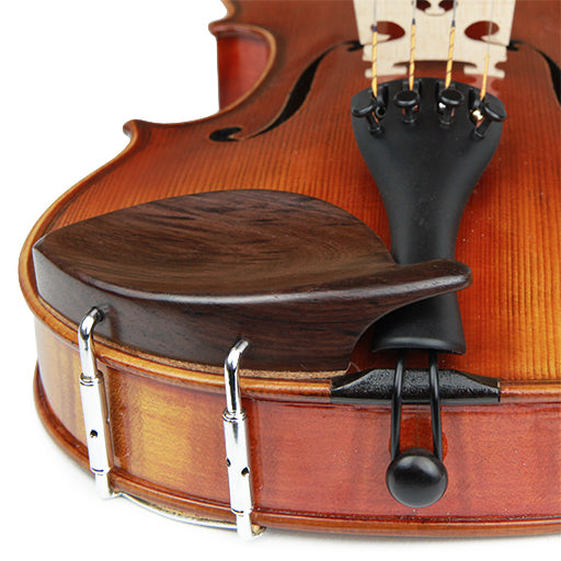 V.A. Dresden Violin Chinrest Rosewood with Chrome Fittings