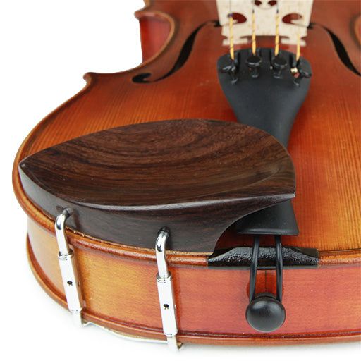 V.A. Tekka Violin Chinrest Rosewood with Chrome Fittings