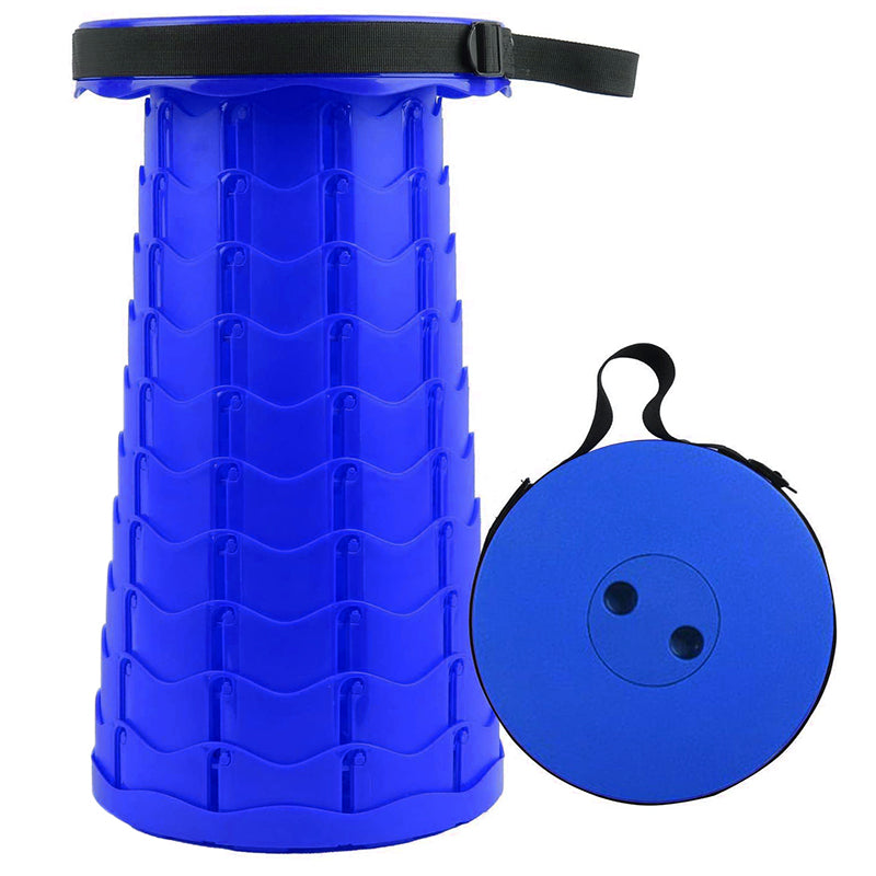 Cello Stool - Round Plastic Adjustable 6.5-44.5cm, Blue