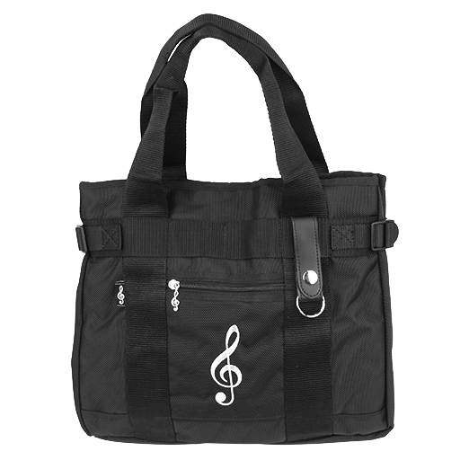 Bag - black with white treble clef