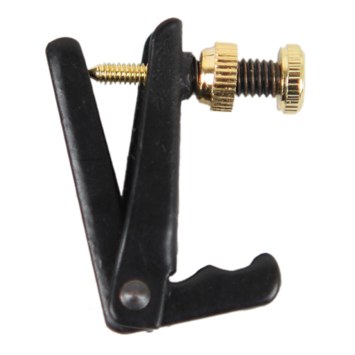 V.A. Viola String Adjuster Black with Gold Screw 4/4
