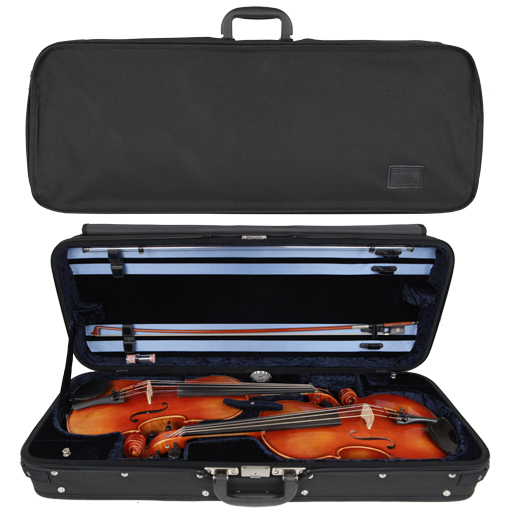 GEWA Concerto Double Case for 2 Violins Black/Blue